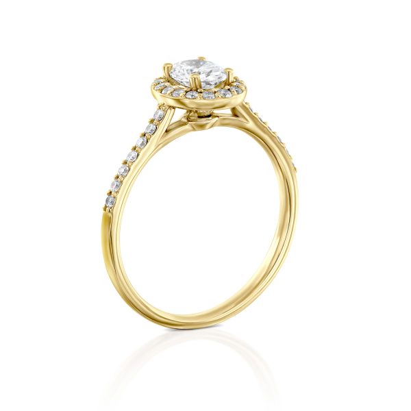 טבעת אירוסין "אוולין" זהב צהוב