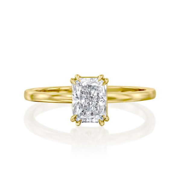 טבעת אירוסין "רדיאנט" זהב צהוב
