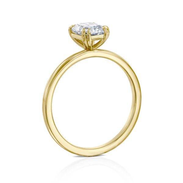 טבעת אירוסין "רדיאנט" זהב צהוב