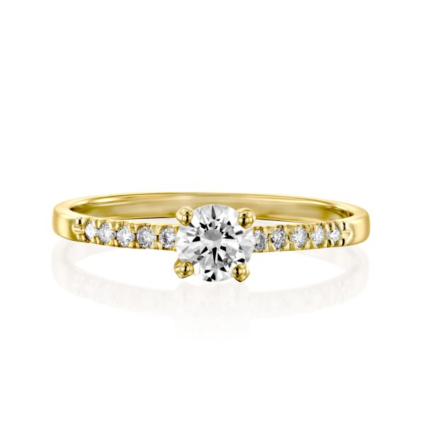 טבעת אירוסין "קירה" זהב לבן