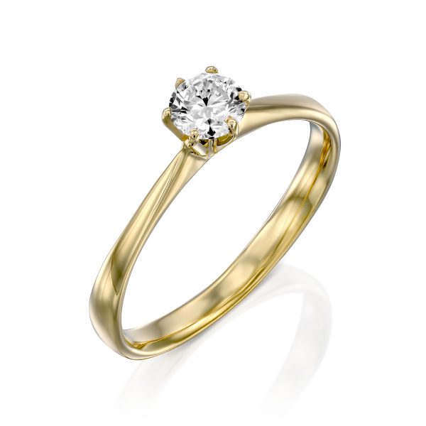 טבעת אירוסין "דונה" זהב לבן