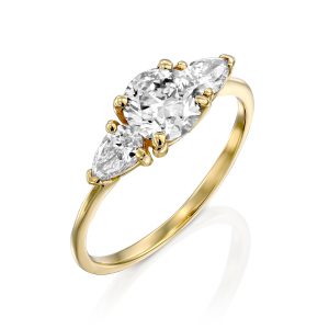 טבעת יהלומים "גלוריה" זהב צהוב