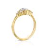 טבעת יהלומים "סאן" זהב צהוב אובל